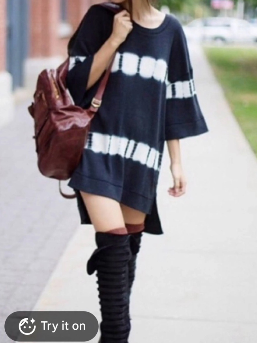 We the free tie dye mini dress large